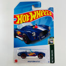 2022 Hot Wheels Retro Racers Shelby Cobra 427 S/C azul 5SP Tarjeta Internacional