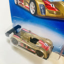 2010 Hot Wheels Race World Speedway Cadillac LMP dorado PR5