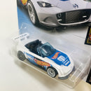 2018 Hot Wheels Factory Sealed Nightburnerz Mad Mike 15 Mazda MX-5 Miata blanco OH5 con LW