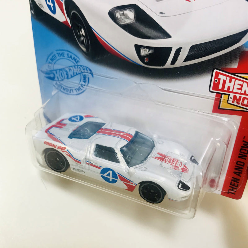 2021 Hot Wheels Then and Now Gumball 3000 Ford GT-40 blanco PR5