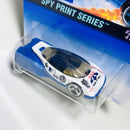 1997 Hot Wheels Spy Print Series Alien blanco 3SP base ZAMAC