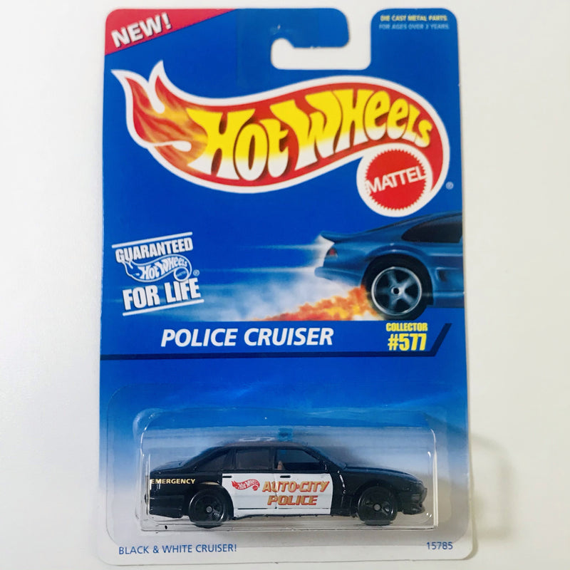 1996 Hot Wheels Police Cruiser negro 7SP