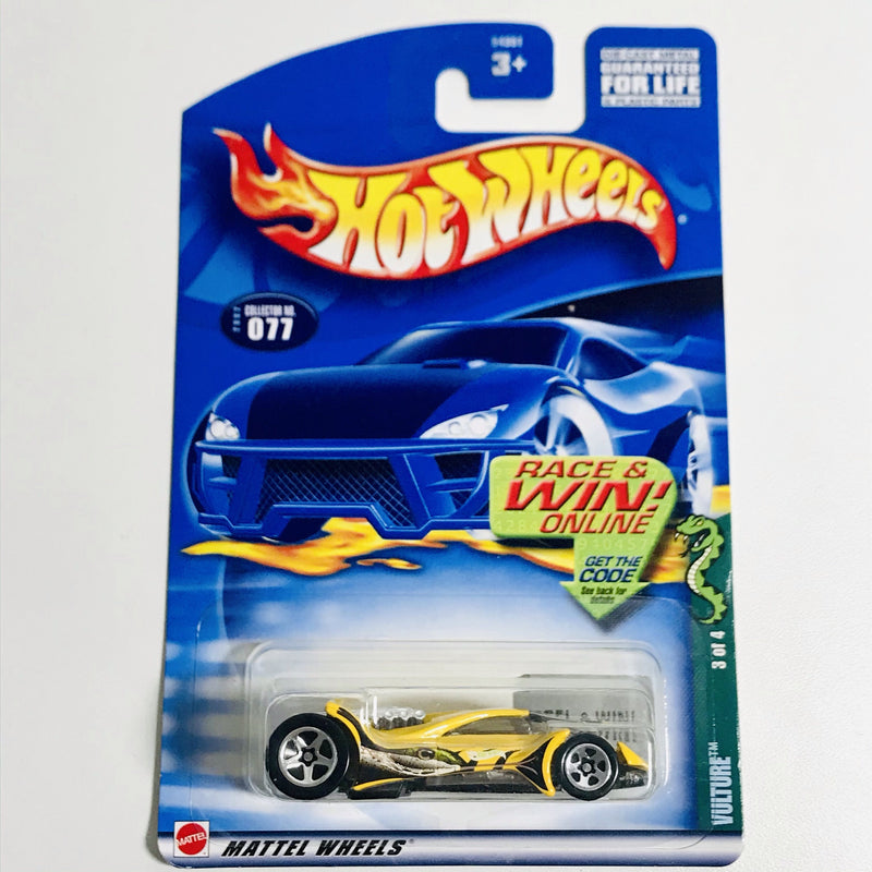 2002 Hot Wheels Cold Blooded Vulture 077 amarillo 5SP