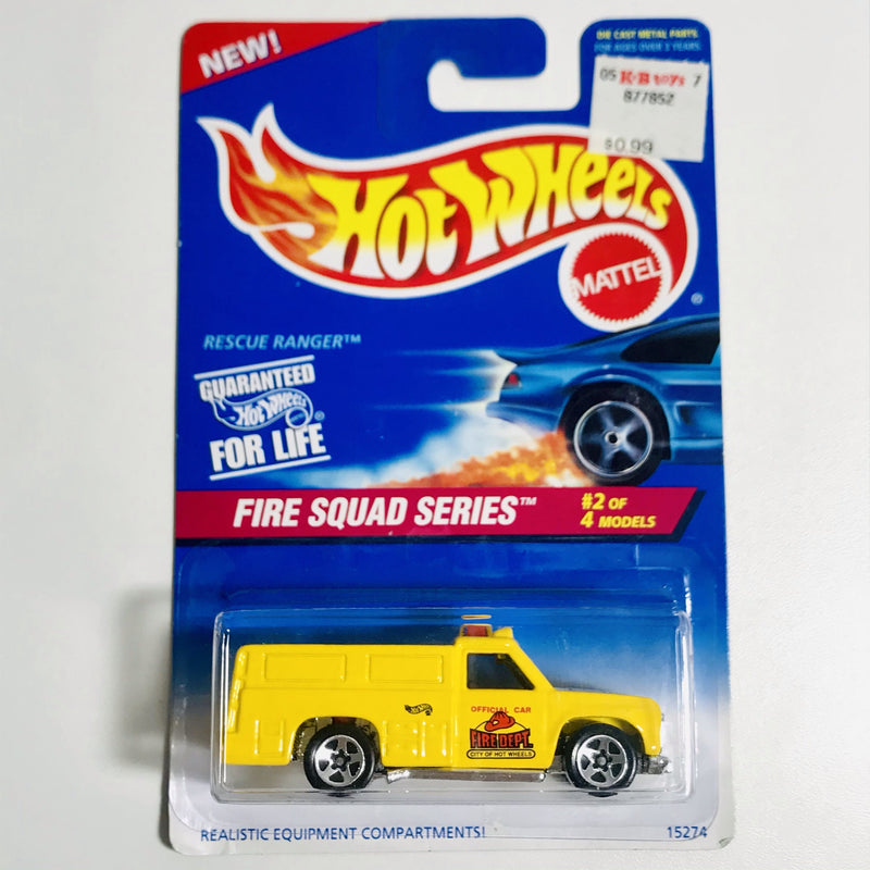 1996 Hot Wheels Fire Squad Series Rescue Ranger amarillo 5SP