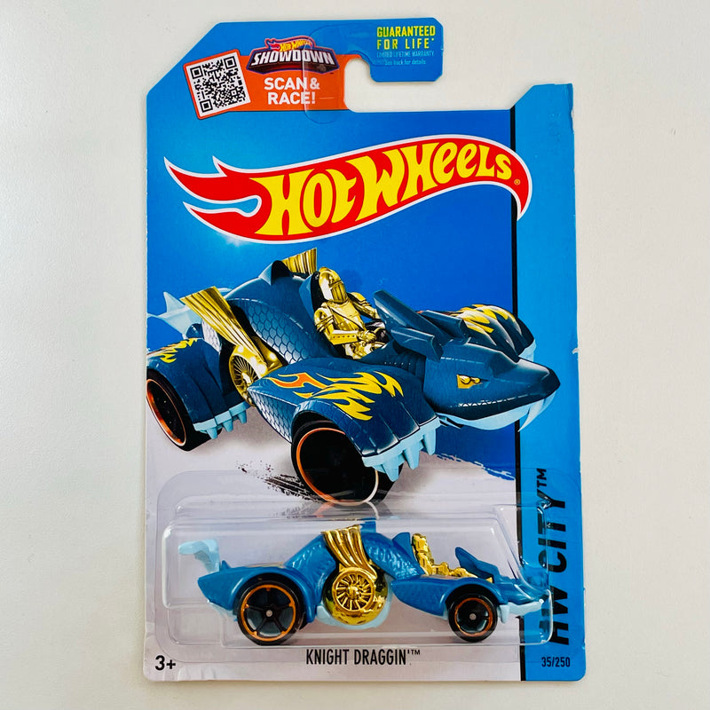 2015 Hot Wheels HW City Knight Draggin azul OH5