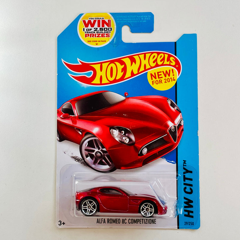 2014 Hot Wheels HW City Alfa Romeo 8C Competizione rojo metálico PR5