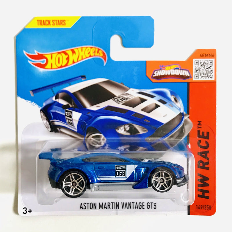 2015 Hot Wheels HW Race Aston Martin Vantage GT3 azul PR5 Blíster Europeo