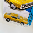 2014 Hot Wheels HW City 1971 Mustang Mach I dorado metálico 5SP