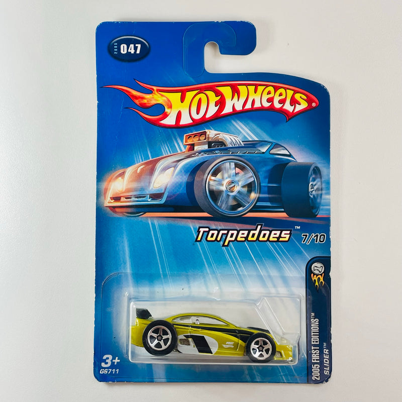 2005 Hot Wheels First Editions Torpedoes Slider 047 verde 5SP