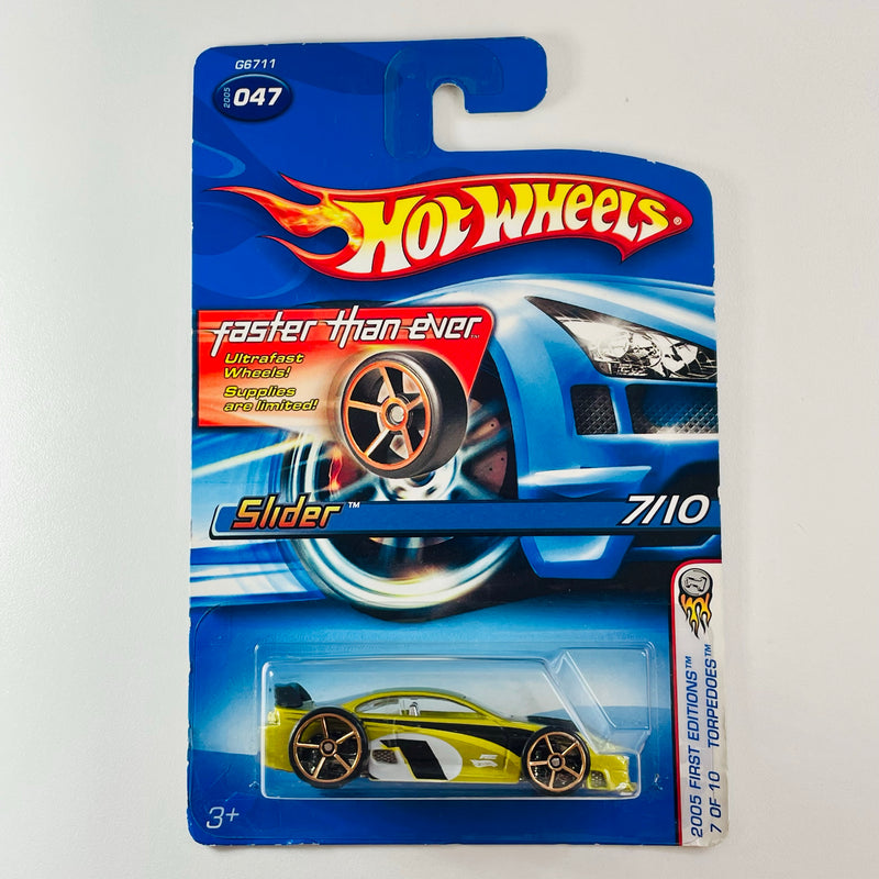 2005 Hot Wheels First Editions Torpedoes Slider 047 verde FTE