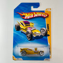 2010 Hot Wheels New Models Fangula dorado OH5 con SK5 base ZAMAC Primera Edición