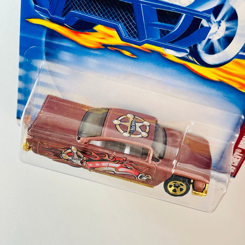 2002 Hot Wheels Wild Frontier 59 Chevy Impala 055 marrón metálico 5SP