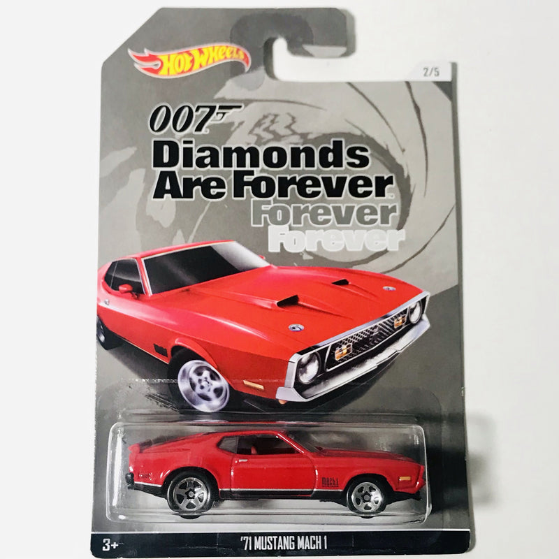 2015 Hot Wheels James Bond 007 Diamonds Are Forever 71 Mustang Mach 1 rojo 5SP