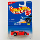 1996 Hot Wheels GT Racer 468 naranja fluorescente 5SP base ZAMAC