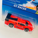 1996 Hot Wheels GT Racer 468 naranja fluorescente 5SP base ZAMAC