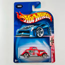 2003 Hot Wheels Radical Wrestlers 34 Ford 3-Window 093 rojo SB base ZAMAC