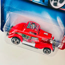 2003 Hot Wheels Radical Wrestlers 34 Ford 3-Window 093 rojo SB base ZAMAC
