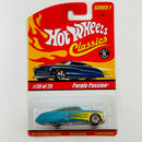 2005 Hot Wheels Classics Series 1 Purple Passion azul spectraflame Redline 5SP base ZAMAC