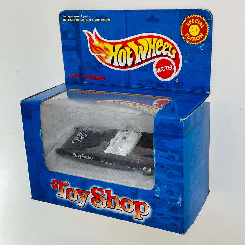 1999 Hot Wheels Limited Edition Toy Shop Magazine 63 T-Bird Ford negro Llantas de Goma RR base ZAMAC