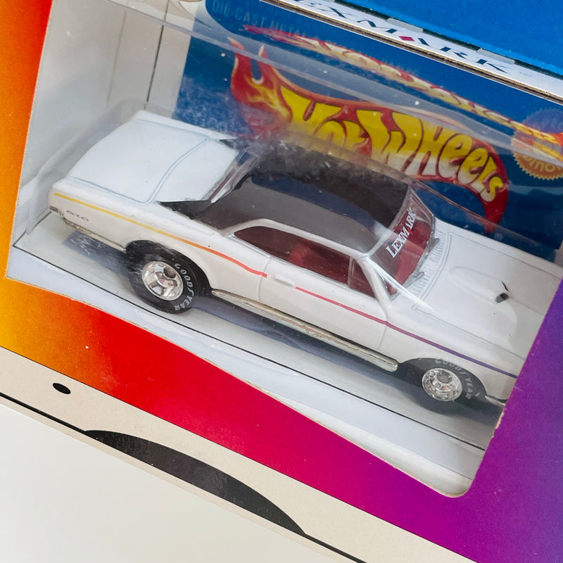 2001 Hot Wheels Special Edition Lexmark 67 Pontiac GTO blanco Llantas de Goma RR