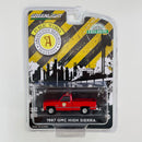 2020 Greenlight Hobby Exclusive Arlington Heights Illinois Public Works 1987 GMC High Sierra rojo Llantas de Goma