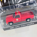 2020 Greenlight Hobby Exclusive Arlington Heights Illinois Public Works 1987 GMC High Sierra rojo Llantas de Goma