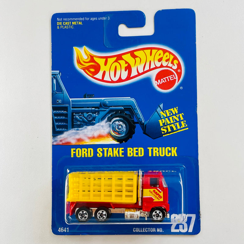 1993 Hot Wheels Ford Stake Bed Truck 237 Rojo Bw