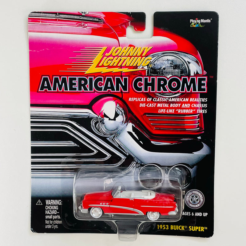 2000 Johnny Lightning American Chrome 1953 Buick Super rojo Llantas de Goma