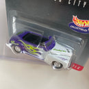1999 Hot Wheels Limited Edition 1/5,000 13th Annual Hot Wheels Collectors Convention 46 Ford Convertible morado con blanco Llantas de Goma RR