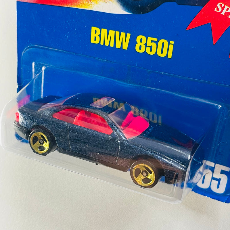1995 Hot Wheels Gold Medal Speed BMW 850i 255 azul metálico Gold 3SP