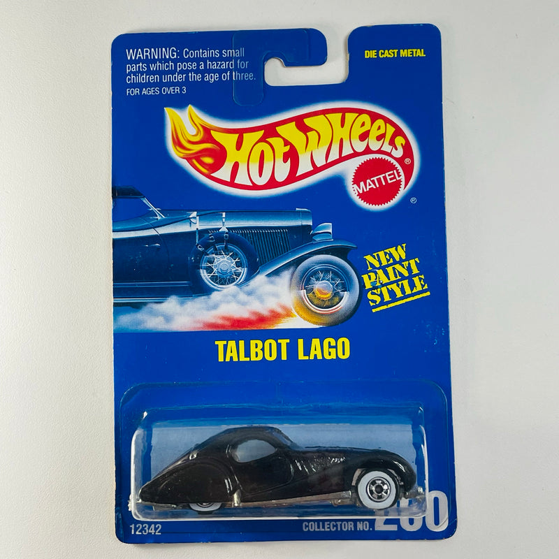 1995 Hot Wheels Talbot Lago 250 negro metálico WW base ZAMAC