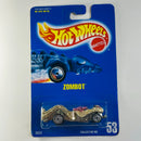1990 Hot Wheels Zombot 53 dorado cromado UH base ZAMAC
