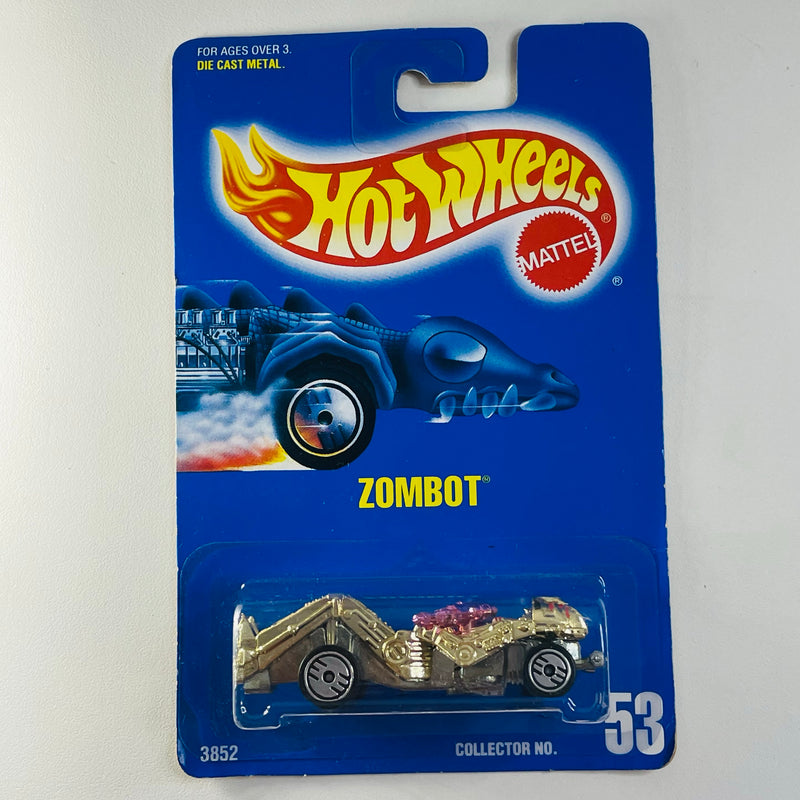 1990 Hot Wheels Zombot 53 dorado cromado UH base ZAMAC