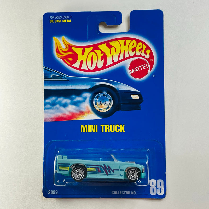 1990 Hot Wheels Mini Truck 89 turquesa UH Primera Edición