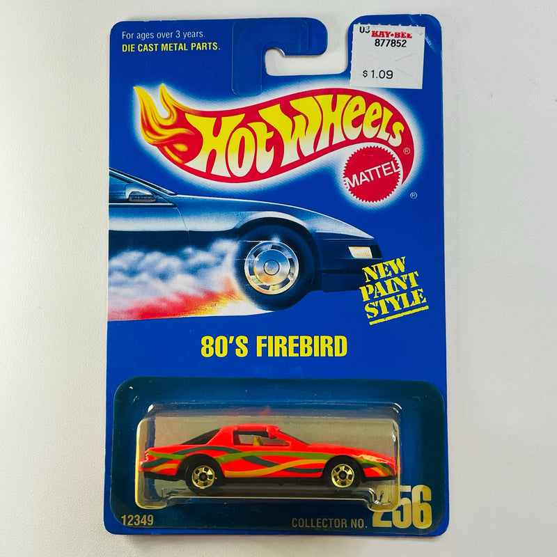 1995 Hot Wheels 80s Firebird Pontiac 256 rojo fluorescente BW