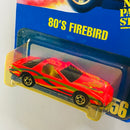 1995 Hot Wheels 80s Firebird Pontiac 256 rojo fluorescente BW