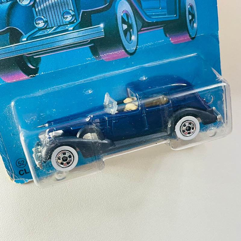 1989 Hot Wheels Classics Classic Caddy azul metálico oscuro WW base ZAMAC