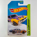 2014 Hot Wheels HW Workshop 71 Dodge Demon morado metálico con flamas MC5