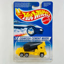 1995 Hot Wheels Oshkosh Cement Mixer amarillo BW Tarjeta Mexicana