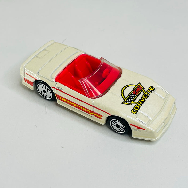 1993 Hot Wheels New Paint Style Custom Corvette 200 blanco UH variante Tampos con Borde Delgado - Loose