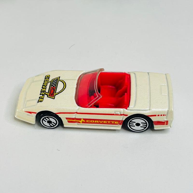 1993 Hot Wheels New Paint Style Custom Corvette 200 blanco UH variante Tampos con Borde Delgado - Loose