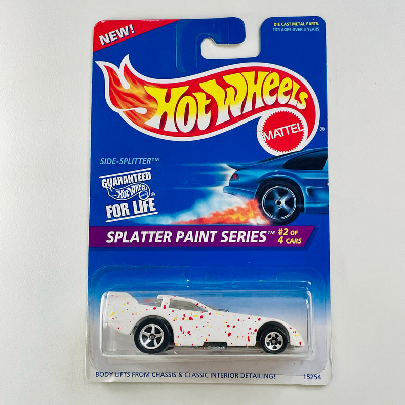 1996 Hot Wheels Splatter Paint Series Ford Side-Splitter blanco 5SP base ZAMAC