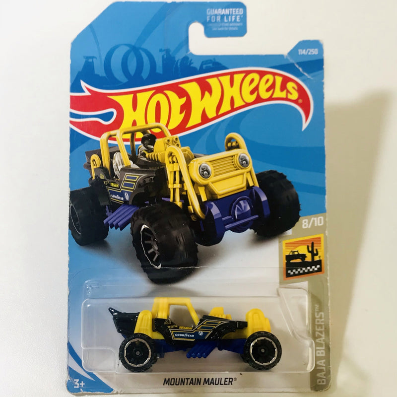 2019 Hot Wheels Baja Blazers Mountain Mauler negro 6SP