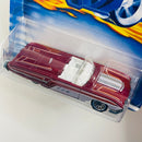 2001 Hot Wheels 63 T-Bird Ford 142 rojo metálico LW base ZAMAC