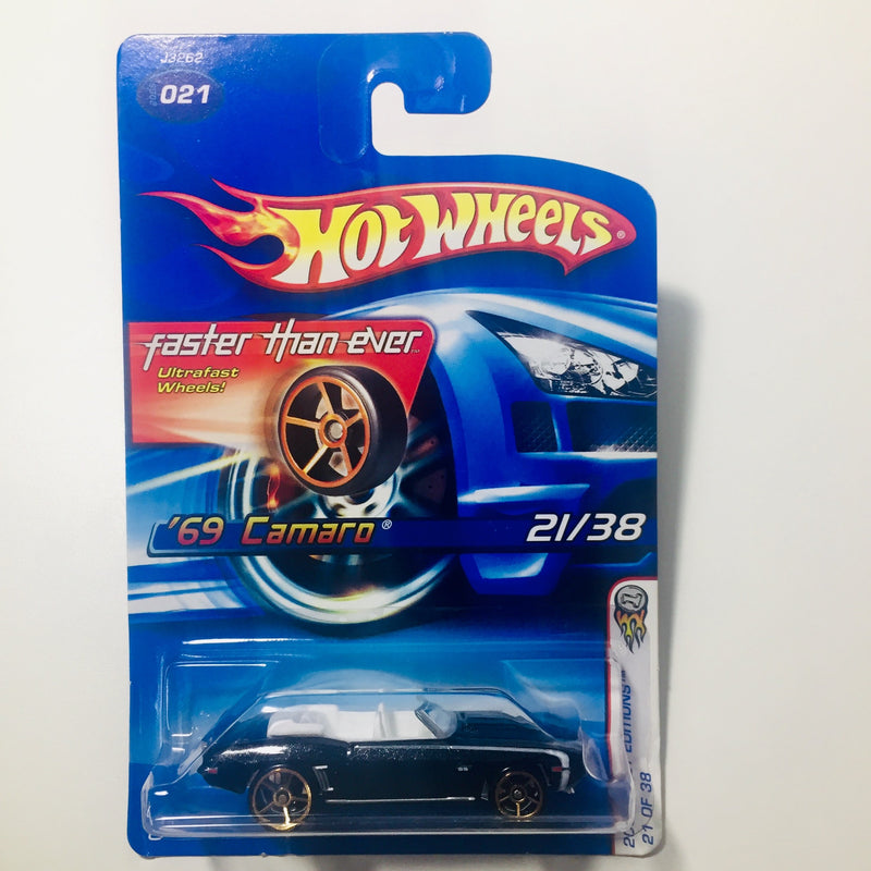 2006 Hot Wheels First Editions 69 Camaro 021 negro FTE