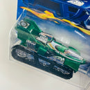 2003 Hot Wheels Alt Terrain Treadator 166 verde metálico MGW