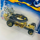 2003 Hot Wheels Hot Seat 118 dorado cromado 5SP base ZAMAC