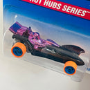 1995 Hot Wheels Hot Hubs Series Cyber Cruiser negro con rosado glitter HH base ZAMAC