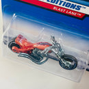 2000 Hot Wheels First Editions Blast Lane 096 naranja metálico MC3 base ZAMAC Blíster 90s
