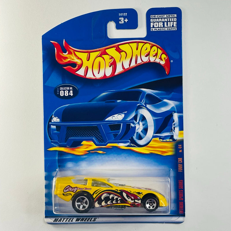 2001 Hot Wheels Extreme Sports Ford Probe Funny Car 084 amarillo 5SP base ZAMAC